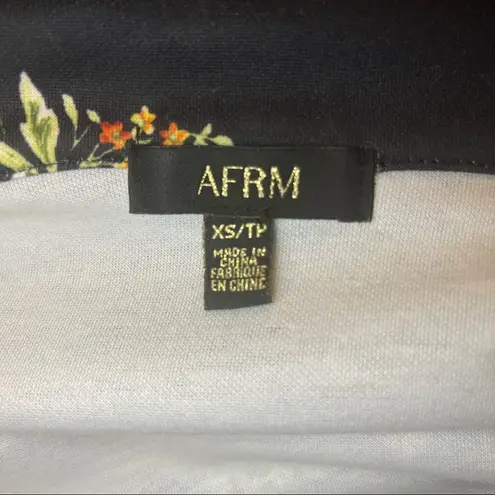 AFRM Floral Track Jacket with Racing Stripe Black Size XS