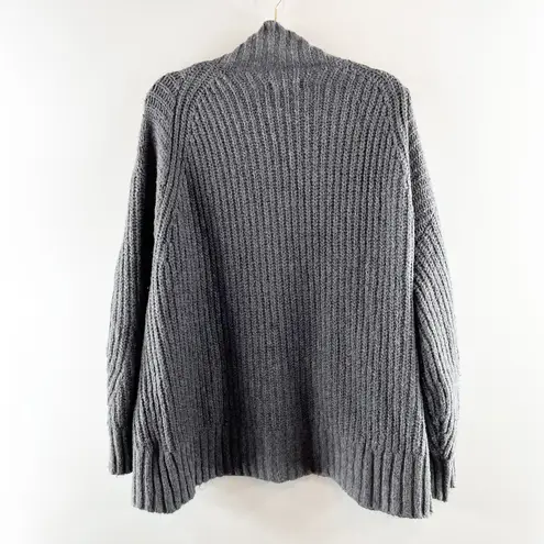Maeve Anthropologie Dakotah Mock Neck Ribbed Long Sleeve Sweater Gray Large
