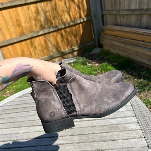 Born Brenta Ankle Bootie Size 8 NWT in the color dark grey/distressed Gray
