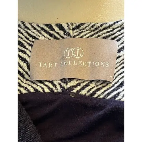 Tart Collections nautical preppy Tweed Striped Natalie Open Jacket SZ M Blue Size M