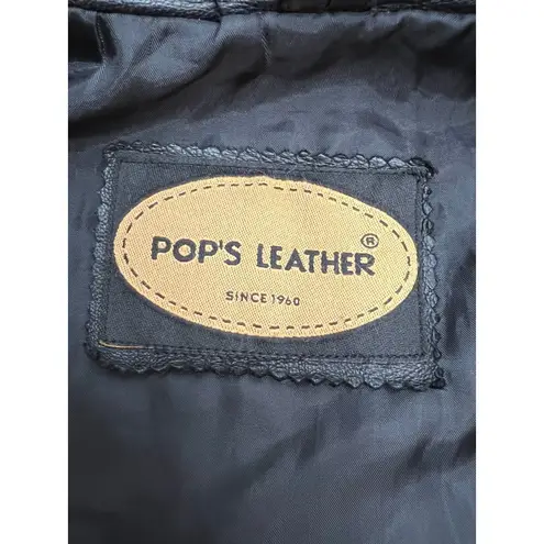 Men's Genuine Leather Jacket Black Zip Up Thinsulate L Made in Turkey Size L