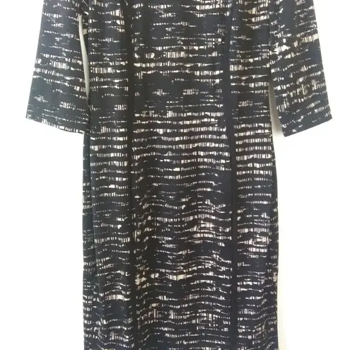 Connected Apparel striped sheath knee length dress women’s Size 6
