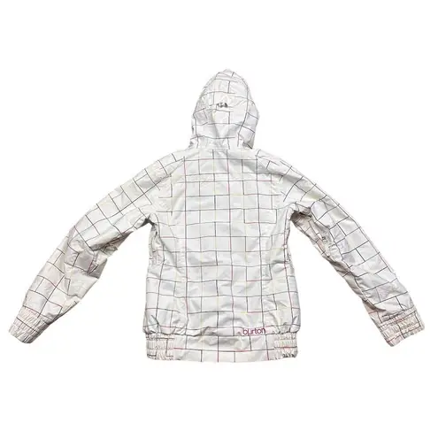 Women's M White Burton Vida Dry Ride Snowboarding Jacket Geometric