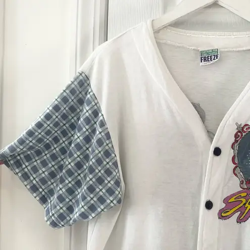 Freeze Vintage 1995 Gangsta Sylvester Baseball Button Down Tee Glitter Cap Large