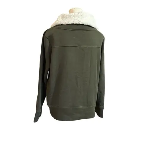 41 Hawthorn Fleece Lined Jacket Asymmetrical Sherpa Collar Chore Coat Grey M Size M