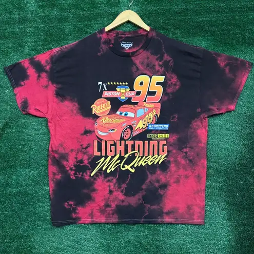 Disney Pixar Cars Lightning McQueen Tie Dye Tee 2XL - Image 1