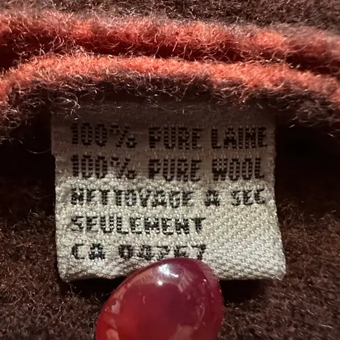 Mat Collection Orange Brown Beaded Cropped Pure Wool Jacket Blazer Small