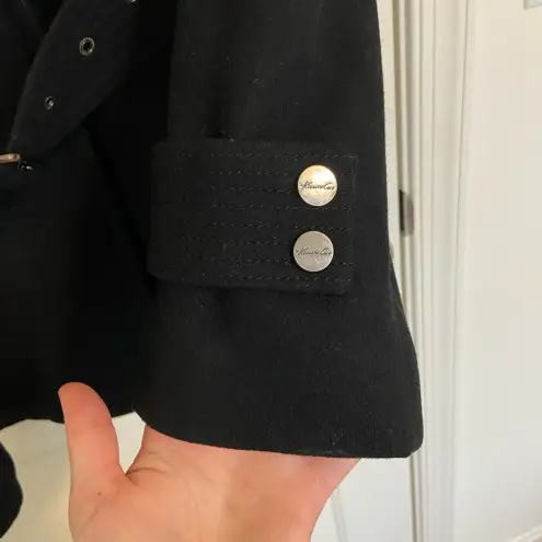 Kenneth Cole women’s black wool melton trench coat — size 8‎