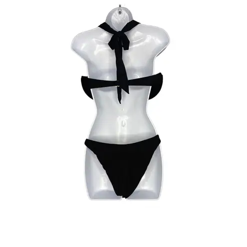 Naked Wardrobe  Womens 2 pc Swimsuits Underwire Bikini Black‎ Size Large