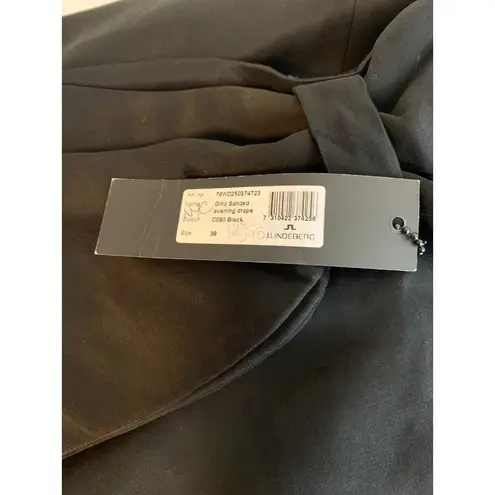 NWT J Lindeberg GINA Sanded Black Tencel Bow Strapless Mini Dress Size 38