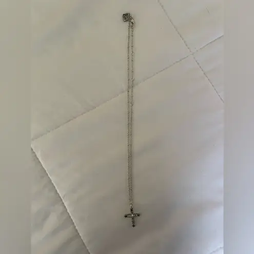 Authentic Virgins Saints & Angles (VSA) Silver Crystal Cross Necklace