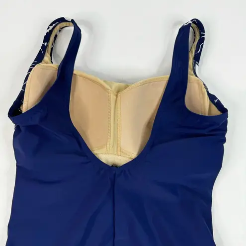 Lands' End  Blue Tropical Bathingsuit