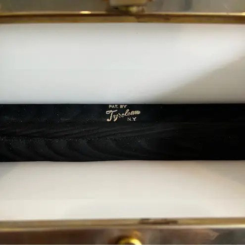 Rare Tyrolean NY Vintage 1950’s Lucite Metal Box Purse.