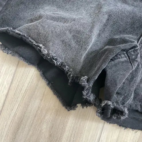 NWOT Dip Womens Washed Black Distressed Frayed Hem Shorts Size 12