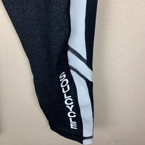 SoulCycle  Legging Capri Legging Logo Gray White Cropped Cycling Spin Workout S