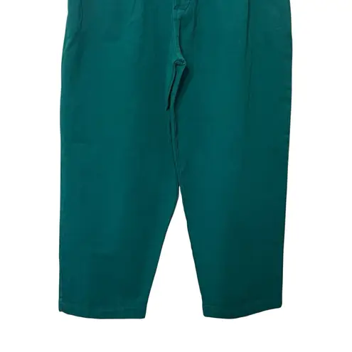 Big Bud Press Trousers Women’s Petite Small Green High Rise Relaxed Fit Cotton Size 26