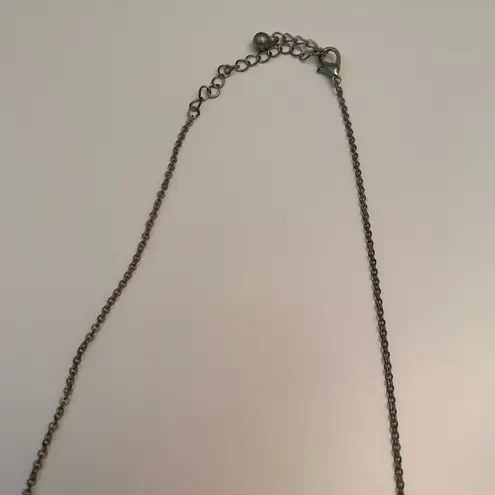 The Bar Silver and rhinestone necklace