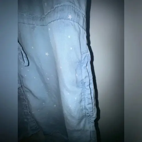 Thread and Supply‎ women’s Chambray Shirt dress blue with white stars Large midi