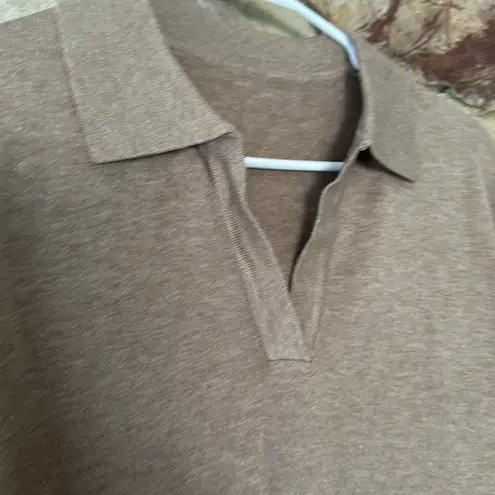 Commense Leisure Collared Pullover Sweater size small Tan