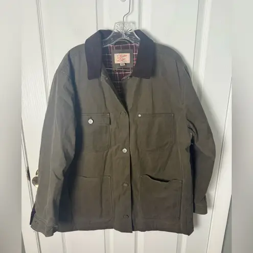 Marine layer Riley Waxed Barn Jacket in Olive