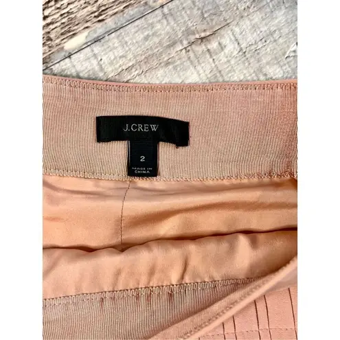 J. Crew A9988 Pleated Lattice Chiffon Lined Skirt Pink Feminine Cottagecore sz 2