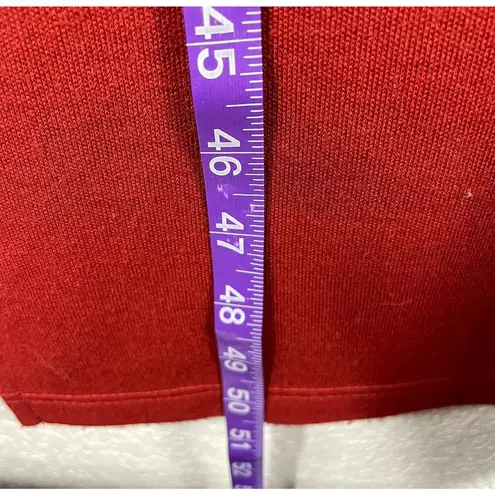 Koret Women's Burnt Orange Long Maxi Dress Size Large Short Sleeves Mock Neck Brown