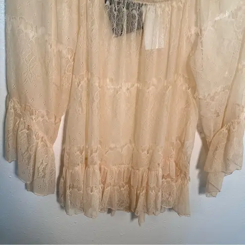 Miss Chievous Lace Blouse Almond