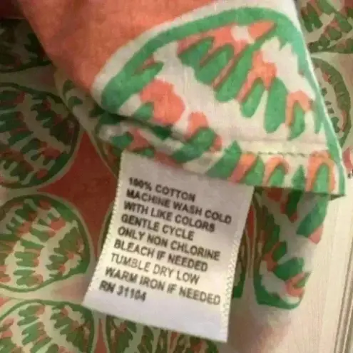 Crown & Ivy  Beach Women's Tunic Green Coral‎ Seashell Size Large