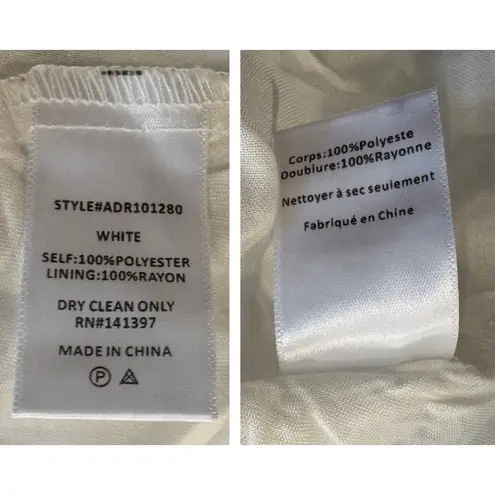 NWT ASTR the Label Joyce Linen Blend Lace Midi Dress Size Small White