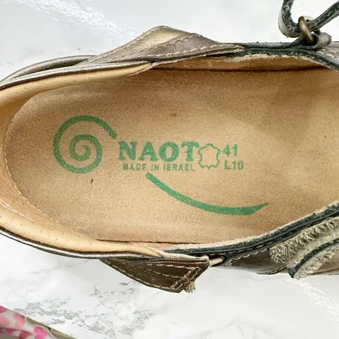Naot Rongo Mary Jane Slingback Koru Brass Womens 10 EU 41 Gold