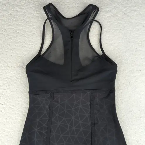 Lululemon  Pedal Pace Tank Workout Activewear Black Women's 2 High Neck Zip Front