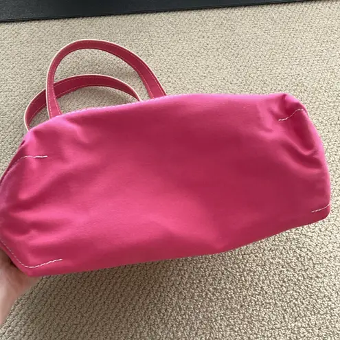 NEW L.L. Bean Boat and Tote Medium Shoulder Bag Long Handles Peony Pink NWOT