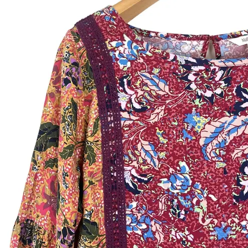 Matilda Jane “Lovely Menagerie” Dress Women’s Medium Rayon Floral Flounce Hem