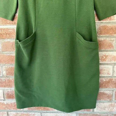 Boden Half Sleeve Structured Shift Dress Green Women’s 4P 4 Petite Pockets