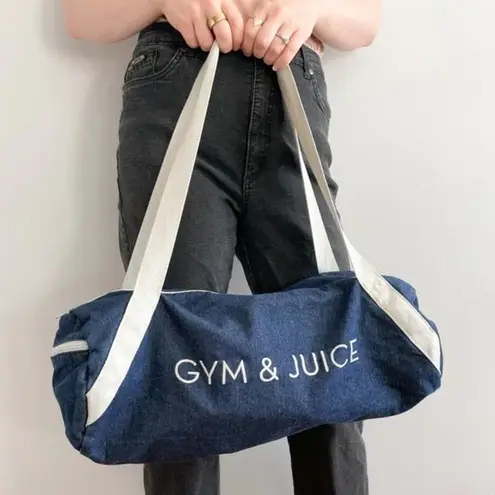Private Party Gym & Juice Denim Duffle Bag