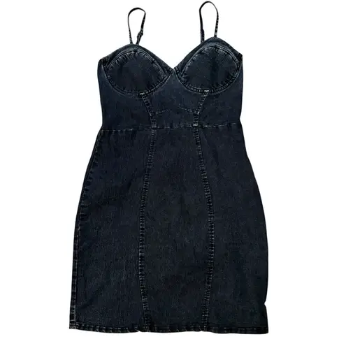 Lac Bleu  Sexy Bustier Denim Mini Dress, Sz S - Image 7