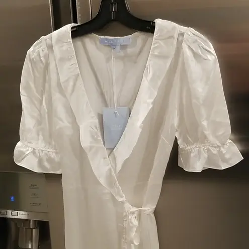 Hill House ππ Nima Robe 100% Silk Wrap Style ~ White XS NWT