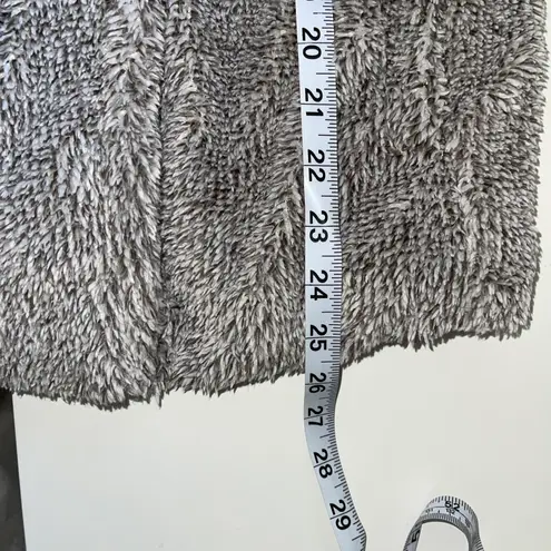 Maurice's  Gray Asymmetrical Collar Open Front Sherpa Vest