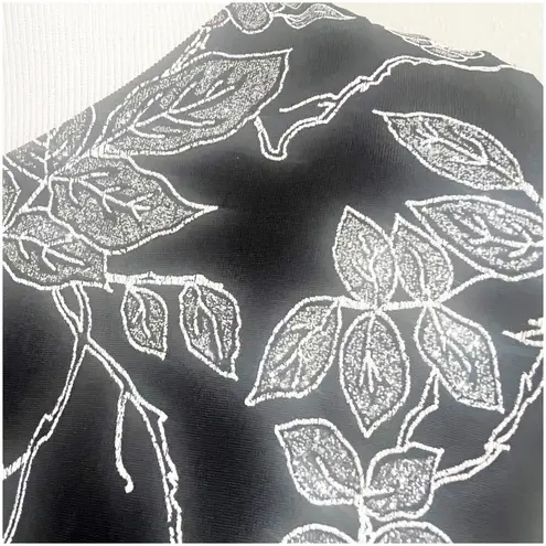 Ronni Nicole Floral Sparkly Maxi Dress Jersey Knit Holiday Special Occasion M/L