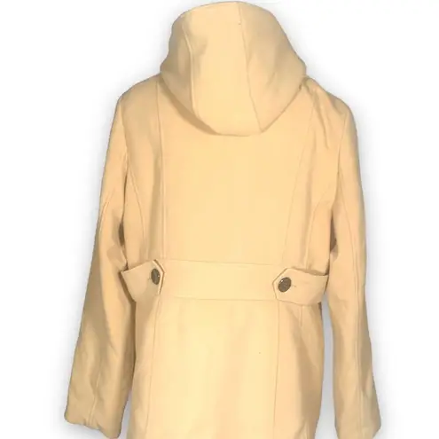 Style & Co  Double Breasted Peacoat Camel Removable Hood Winter Essential