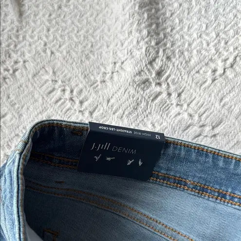 J. Jill Blue Ankle Cropped Jeans Relaxed Fit Size 12P