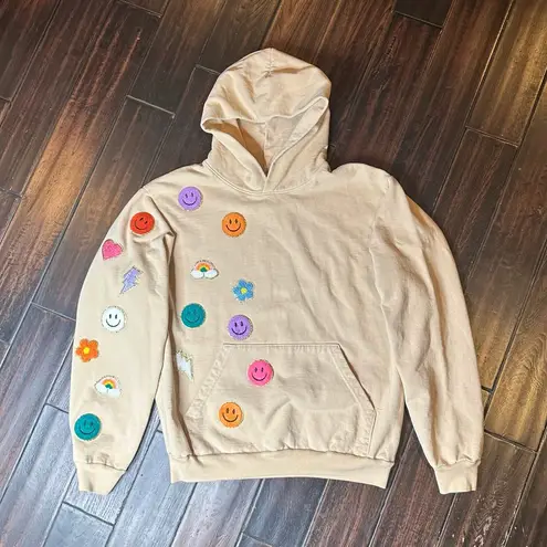 Los Angeles Apparel Hoodie sweater smile face embroidered California coastal unisex warm boho warm