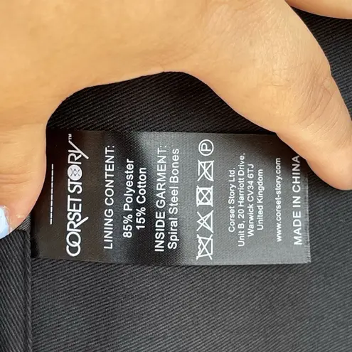 Corset Story | Black High Back Underbust Corset with Straps size 22UK /18US Black