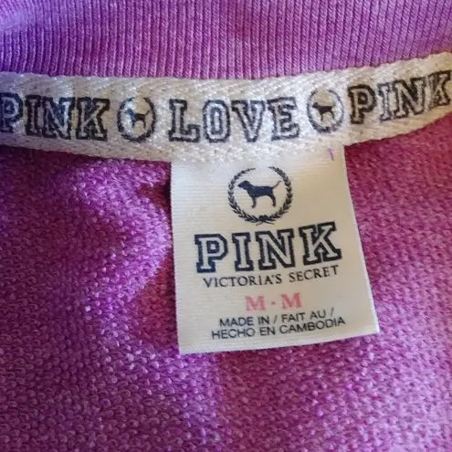 PINK - Victoria's Secret PINK VS Purple Long Sleeve Cropped Sweatshirt