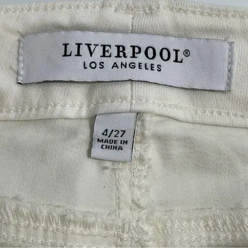 NWT Liverpool Ivory Cream Porcelain Hugger Piper Ankle Skinny Jeans Size 4 / 27 White