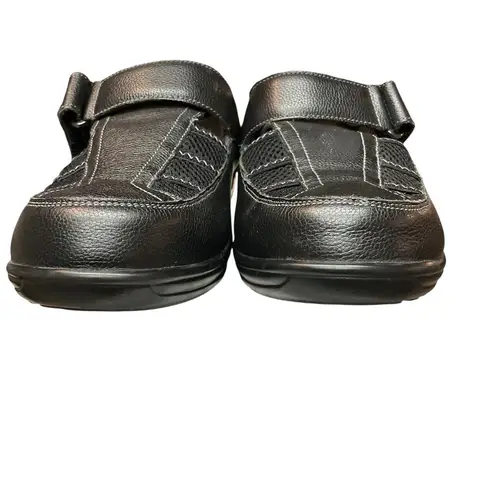 Orthofeet Women's Fisherman Leather Orthotic Casual Sandals Black Sz 8.5 D Wide