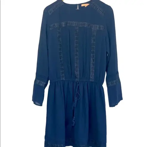 Gibson Latimer |Navy Drop Waist Dress Lace sz M