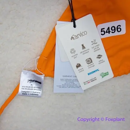 NEW Free People x VDM the Label Marley Ziggy Reversible Bikini Top, size XL Orange