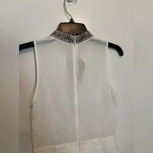 Venus Women’s  Size 4 White Shorts Romper W/rhinestone detail