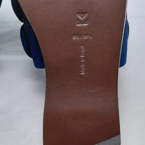 Mercedes Castillo Delphia Womens Slides Sandal 6.5 Blue Flat Shoes Quiet Luxury